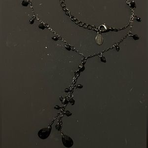 Necklace with black stones